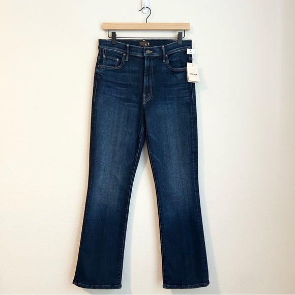 NWT Mother The Insider Ankle Jeans Mind Games Straight Leg Dark Wash Size 31